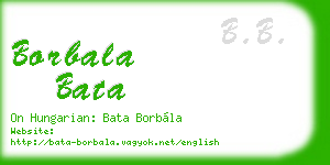 borbala bata business card